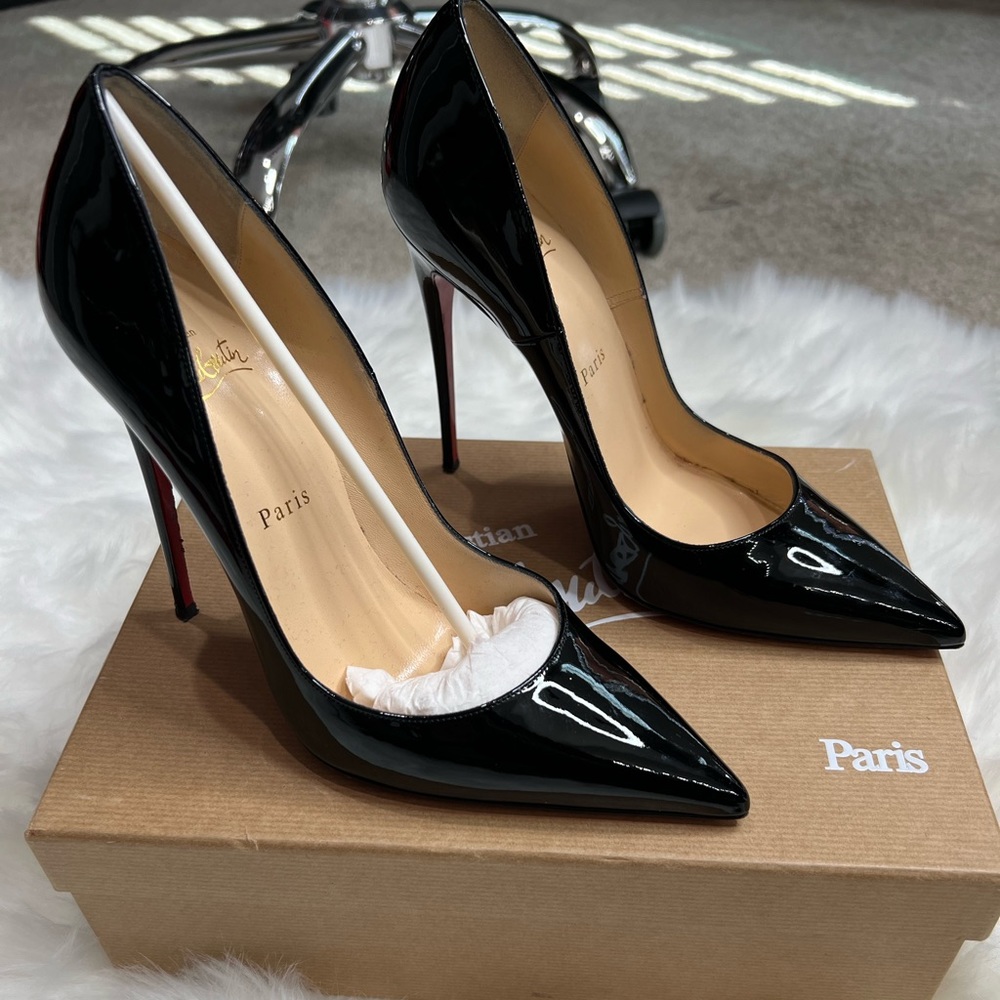Christian Louboutin So Kate 120 Black Patent Leather Pump